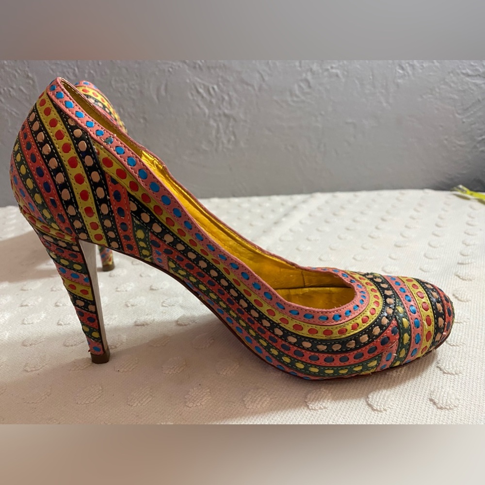 REPORT Signature Leather Woven Heels Brazil Dress Casual